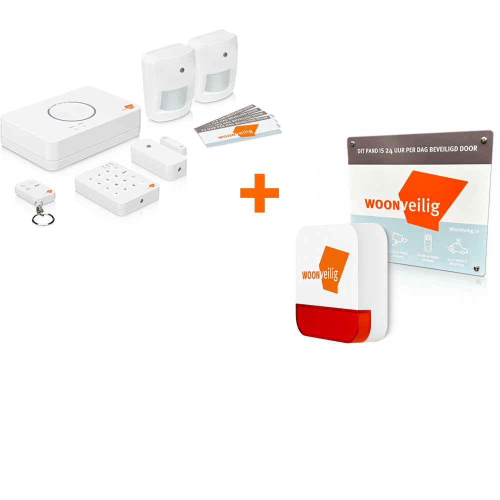Voordeelbundel: Alarmsysteem + Buitensirene + Preventieschild